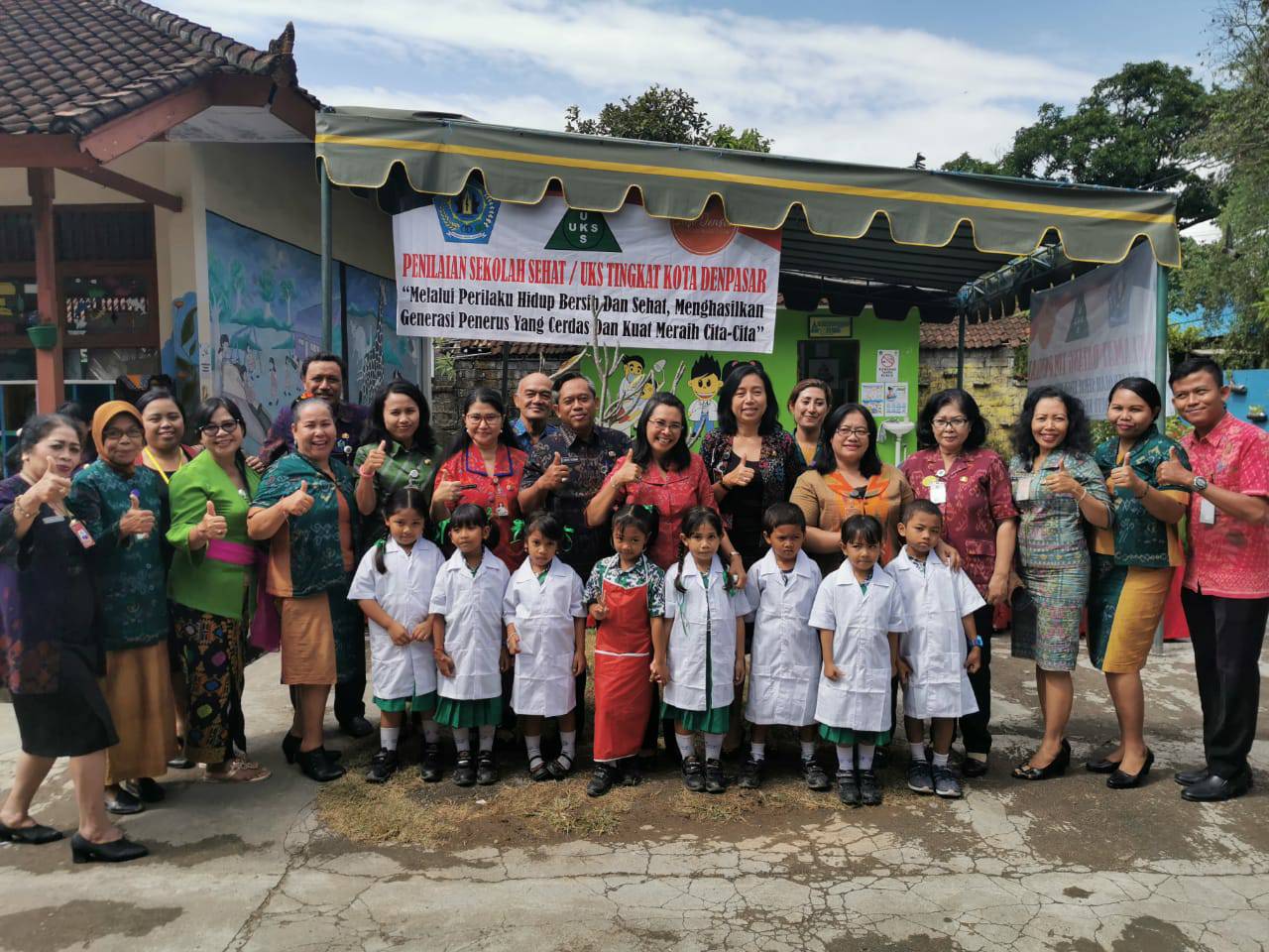 Penilaian Lomba Sekolah Sehat di TK Kumara Sari Serangan