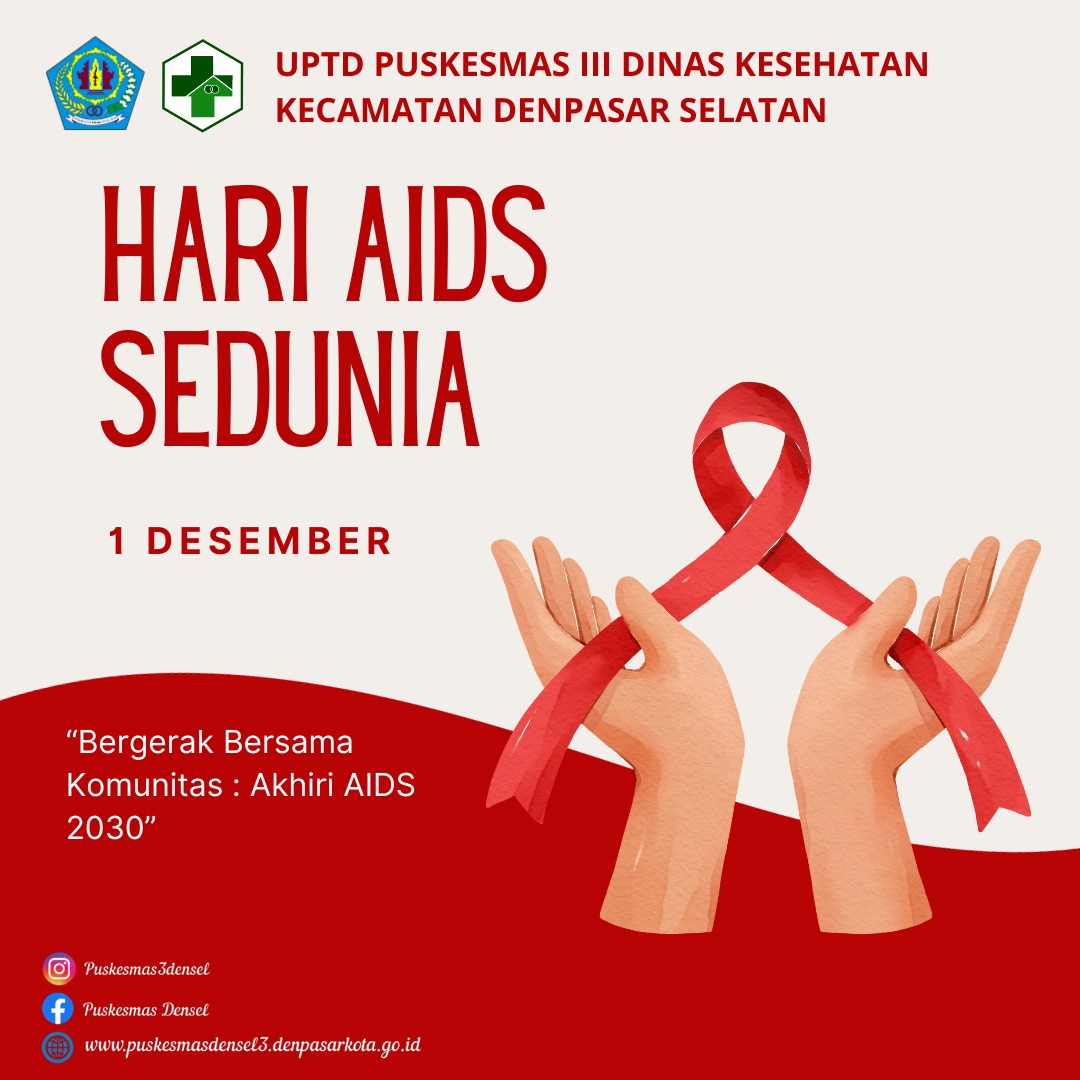 Selamat Hari Aids Sedunia tahun 2023  "Bergerak Bersama Komunitas : Akhiri Aids 2030"