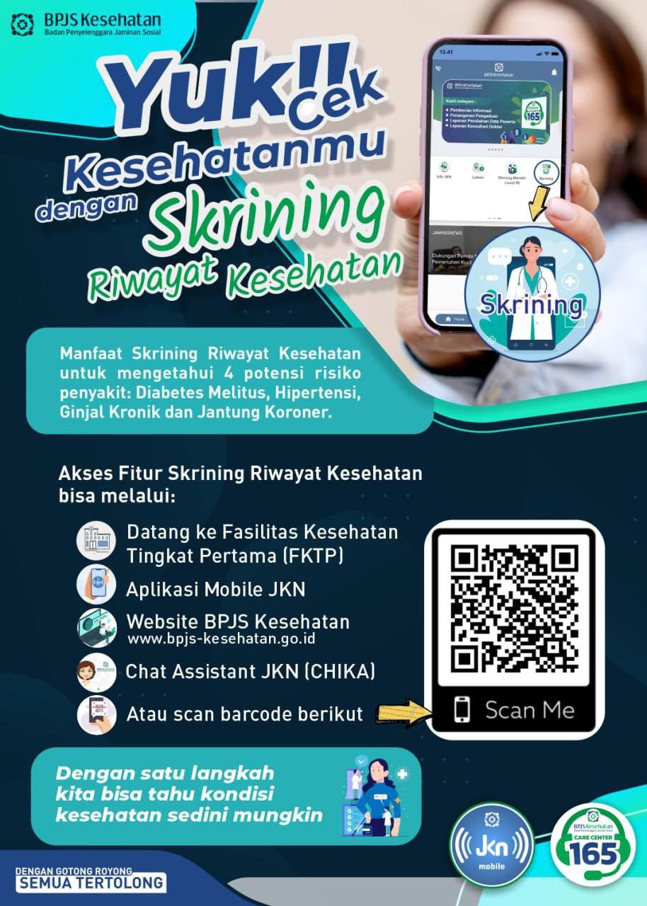 YUK! CEK KESEHATAN, DENGAN SKRINNING RIWAYAT KESEHATAN