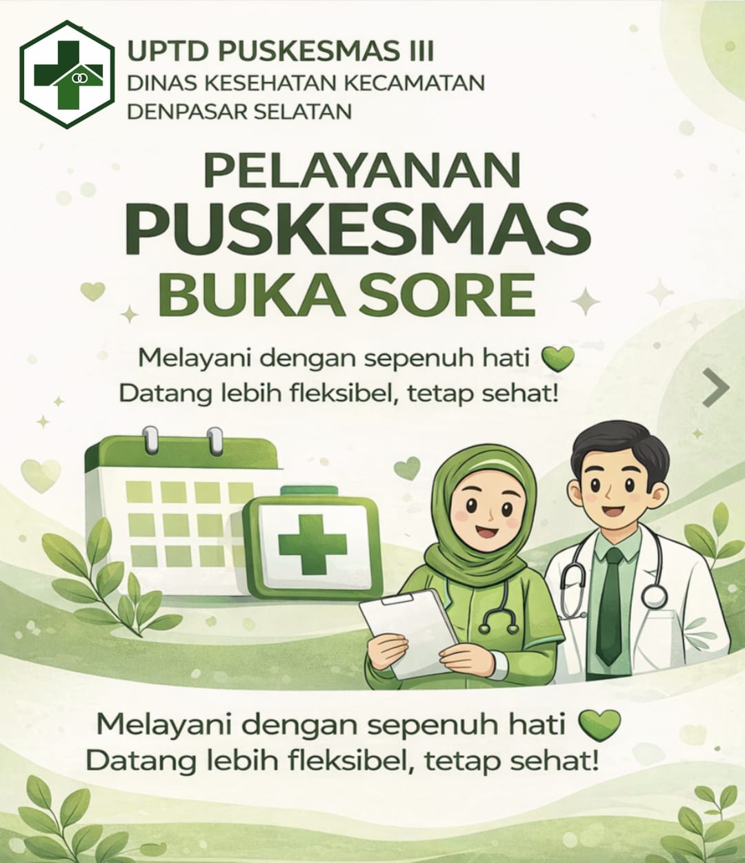 JADWAL PELAYANAN SORE