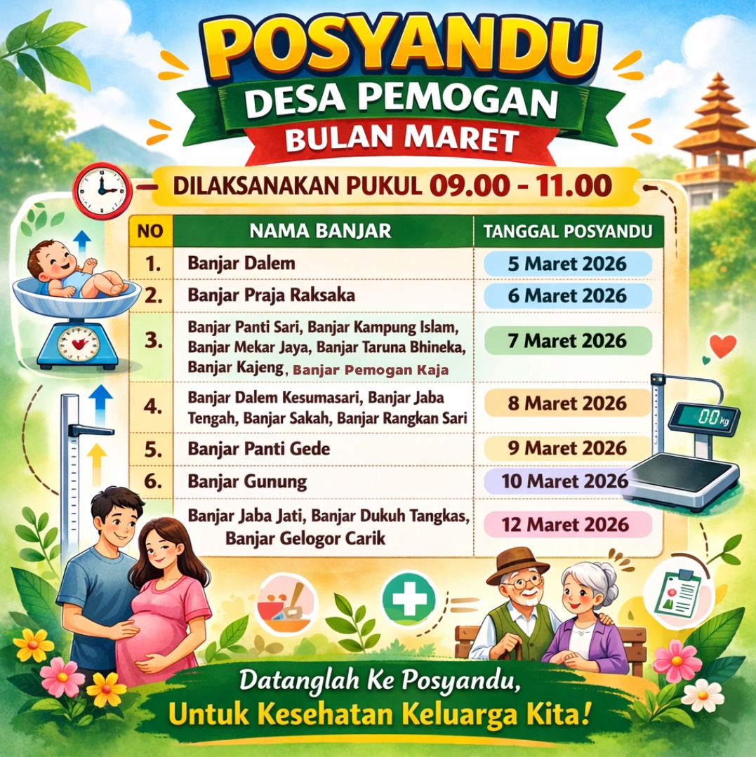 JADWAL POSYANDU BULAN MARET 2026