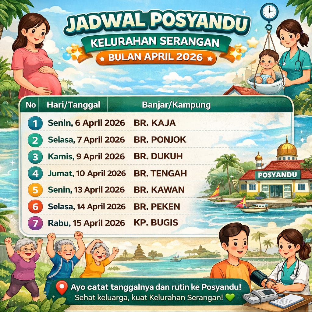JADWAL POSYANDU BULAN APRIL 2026