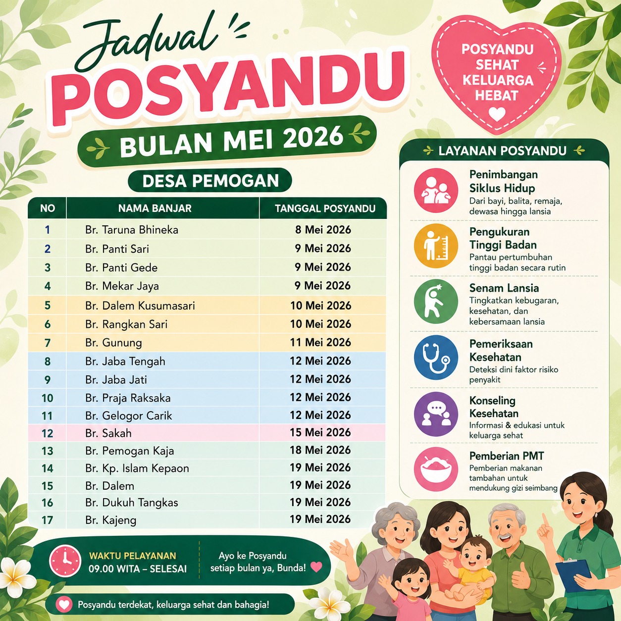 JADWAL POSYANDU PEMOGAN MEI 2026