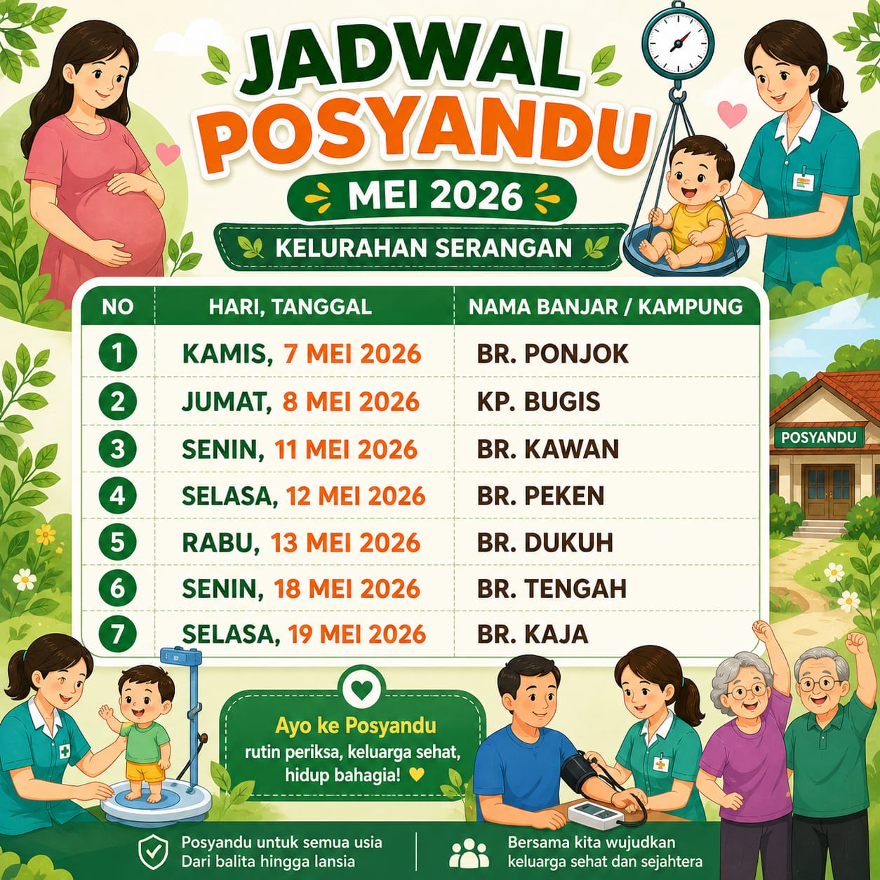 JADWAL POSYANDU SERANGAN MEI 2026